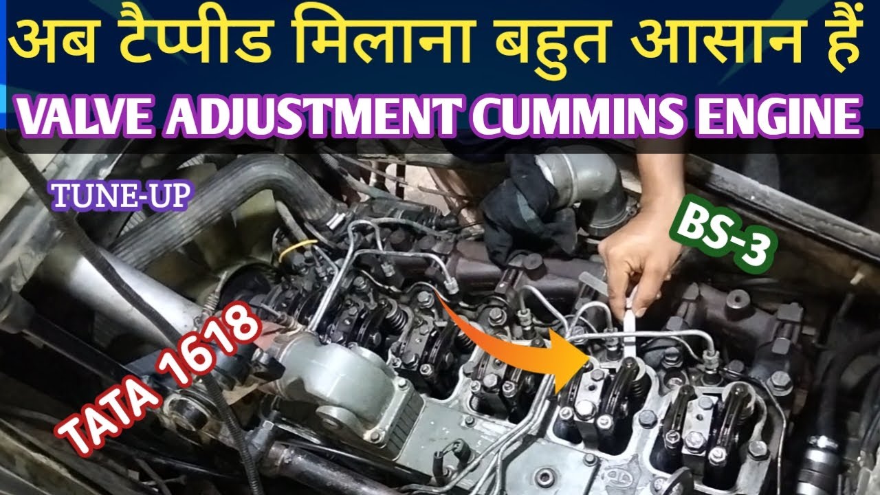 VALVE ADJUSTMENT | TATA 1618 | अब टैप्पीड मिलाना बहुत आसान हैं | BS-3 | #cummins @Ajaj881