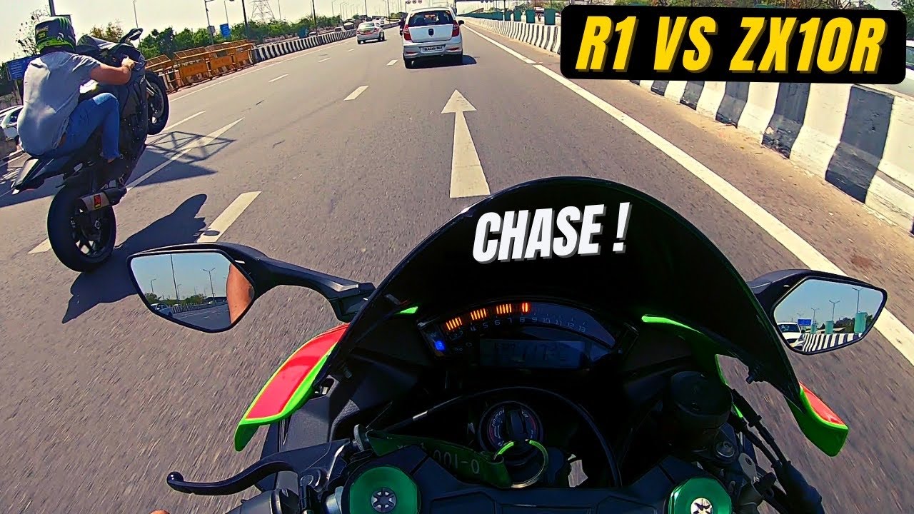 R1 VS ZX10R DANGEROUS CHASE! 😱