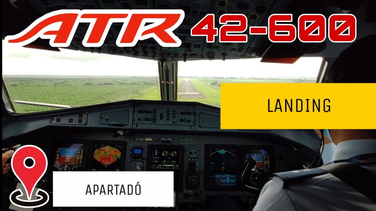 ATR 42-600 landing [COCKPIT VIEW]