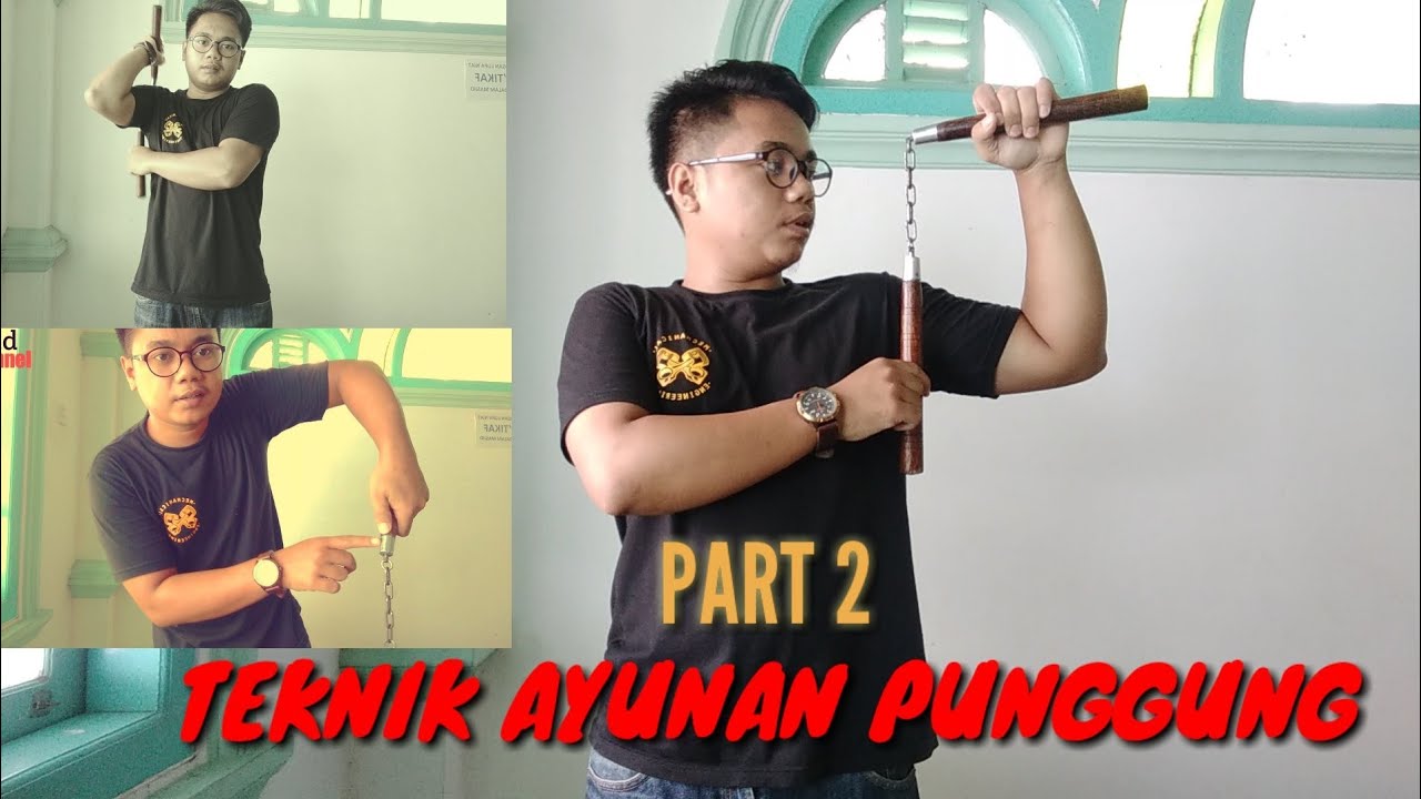 SANGAT MUDAH...!!! Teknik Dasar double stick atau nunchaku (Part 2-Teknik Ayunan punggung)