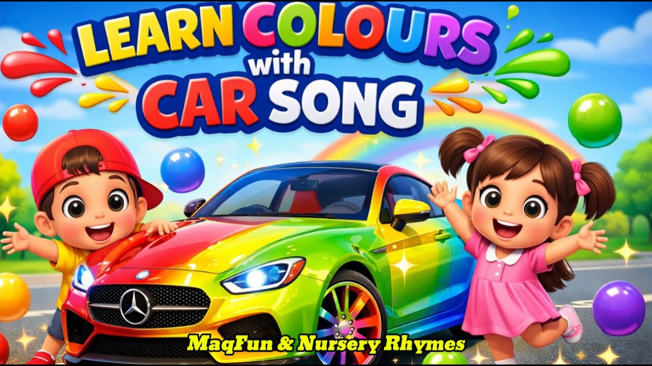 Learn Colours with Car Song | Colorful Cars for Kids | MaqFun & Nursery Rhymes