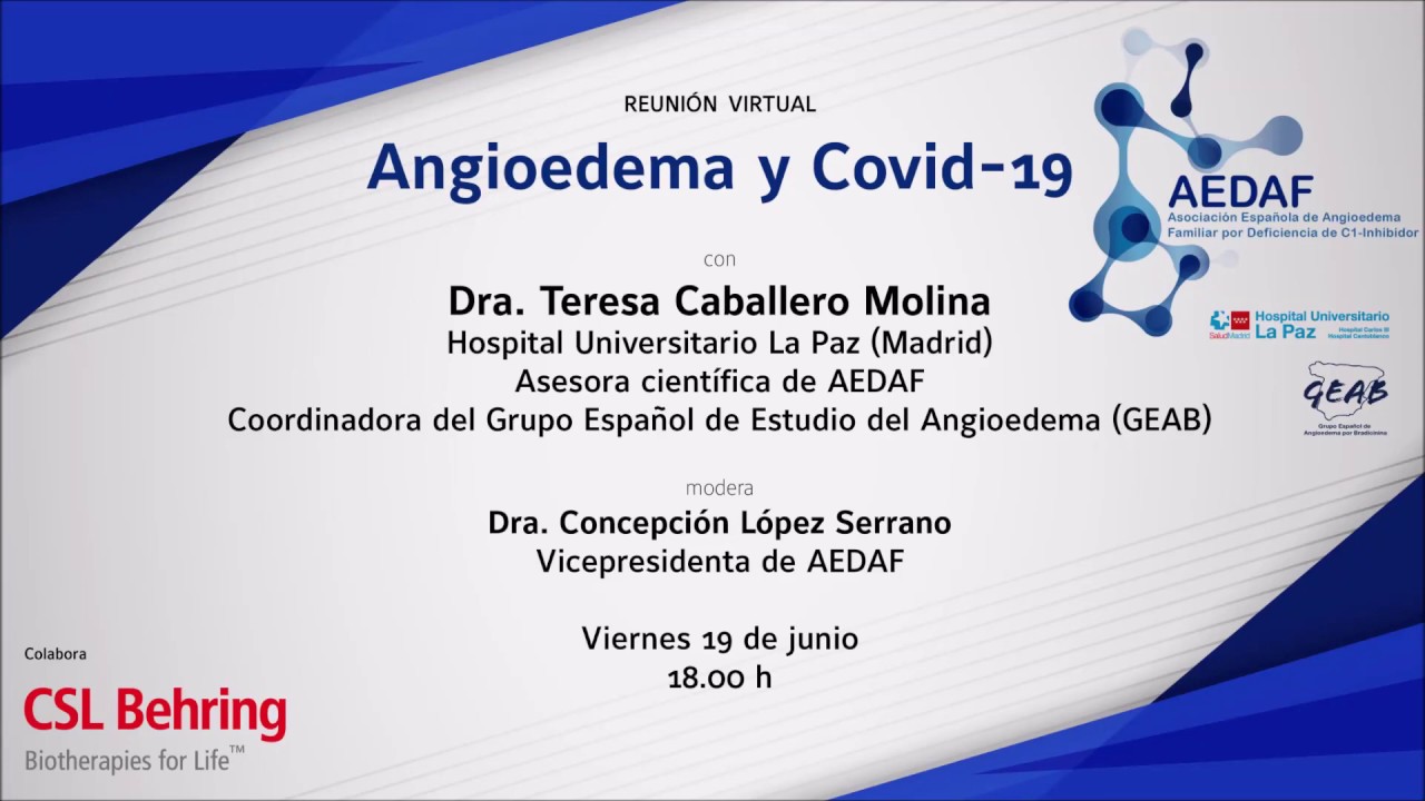Webinar Angioedema y Covid 19