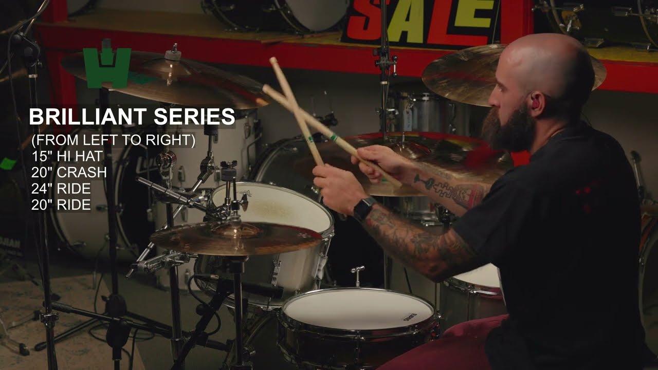 HAWTHORNE BRILLIANT SERIES CYMBALS (SET 3)