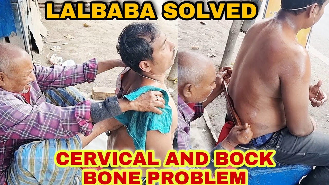 Indian Barber,LalBaba Solving Cervical And Back Bone Problem in 15 Minutes Very Satisfing And Relief