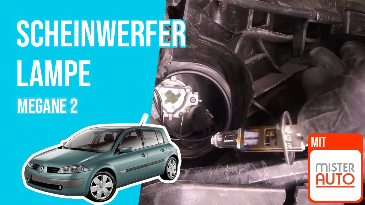Wie Megane 2 Scheinwerfer Lampe wechseln 💡