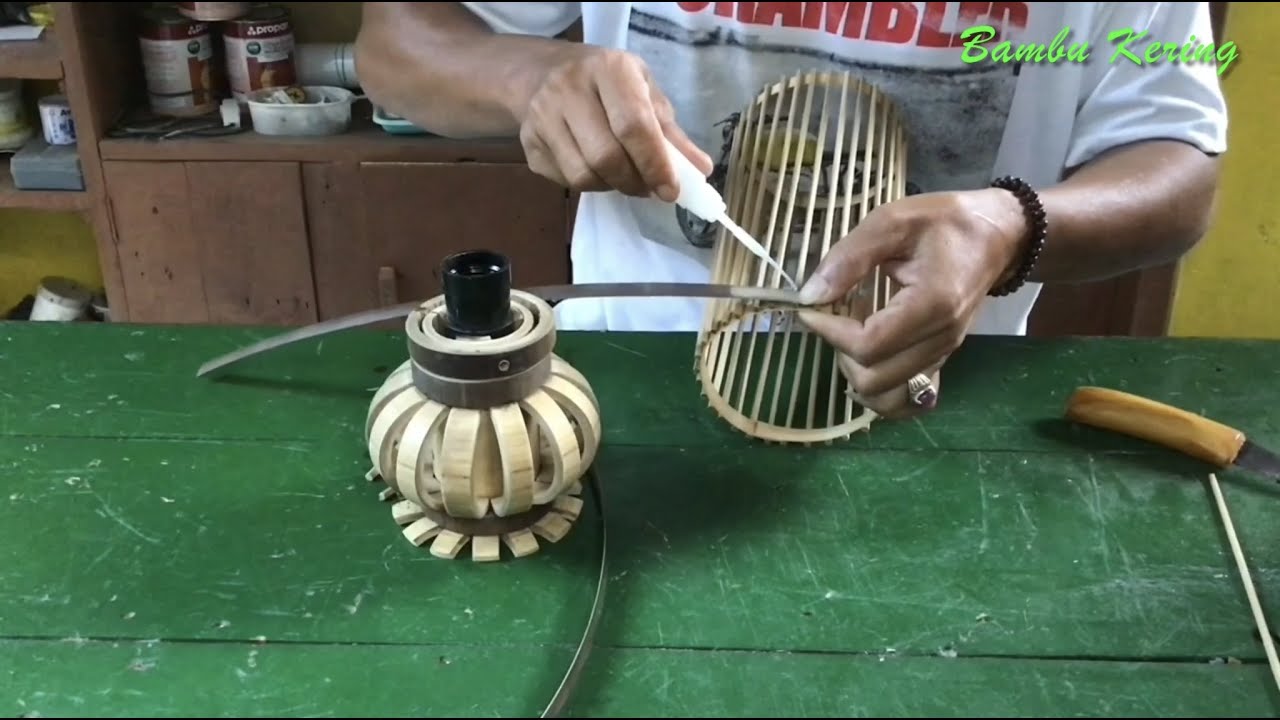 Sangat Mudah dan Simpel ~ Cara Membuat Lampu Tidur dari Bambu