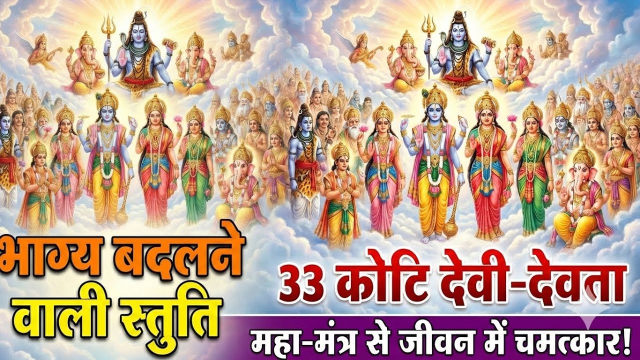 भाग्य बदलने वाली स्तुति | 33 Koti Devi Devta Combined Prayer