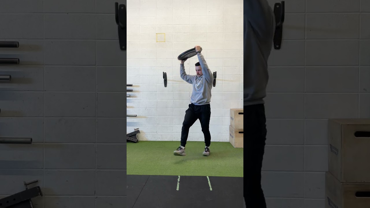 Forward Backward Lunge with Plate Rotation