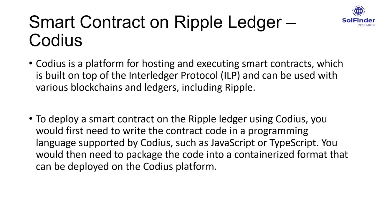 Smart Contract On RippleLedger