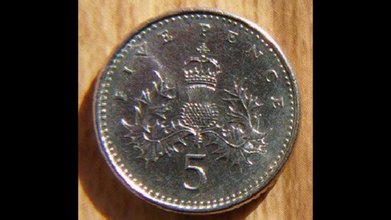 1990 Great Britain 5 Pence Coin, #shorts