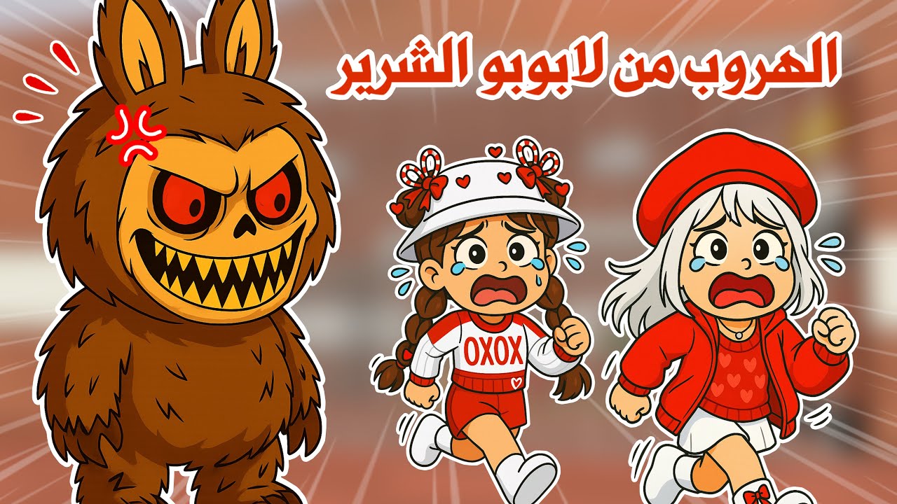 الهروب من لابوبو الشرير 😱😭😭 تتوقعو قدرنا نهرب منه او لا ؟! | روبلوكس | labubu