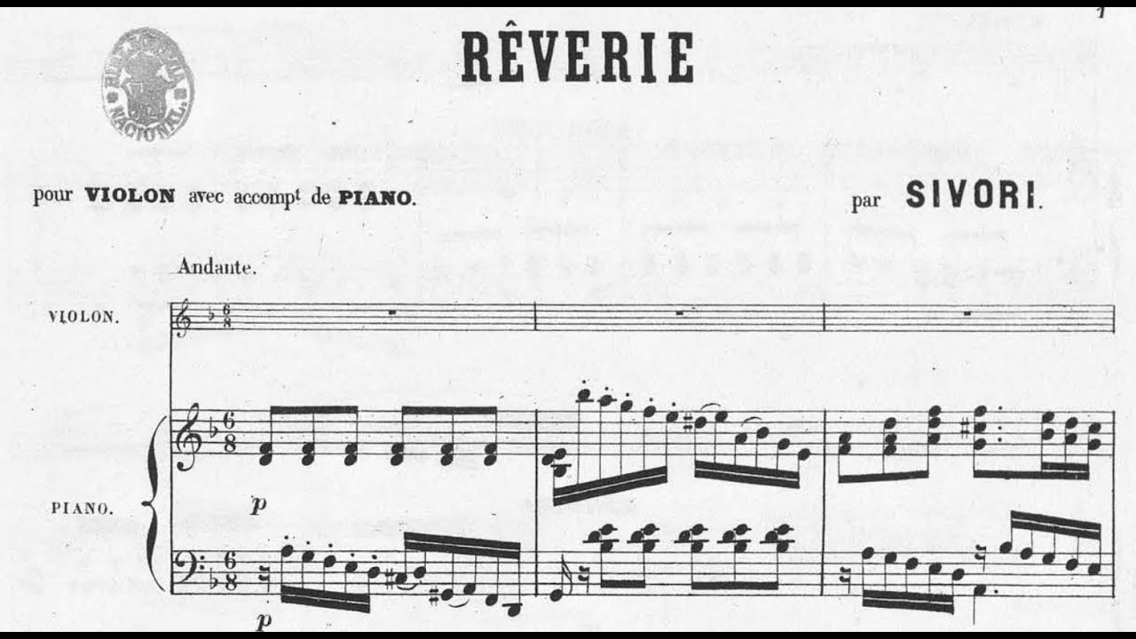 Sivori (Paganini's student) - Rêverie in D Minor, ICS 4 (Sheet Music)