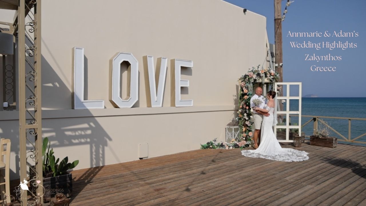 Romantic Zakynthos Beach Wedding | Annmarie & Adam | Vezalis Beach Bar Highlights