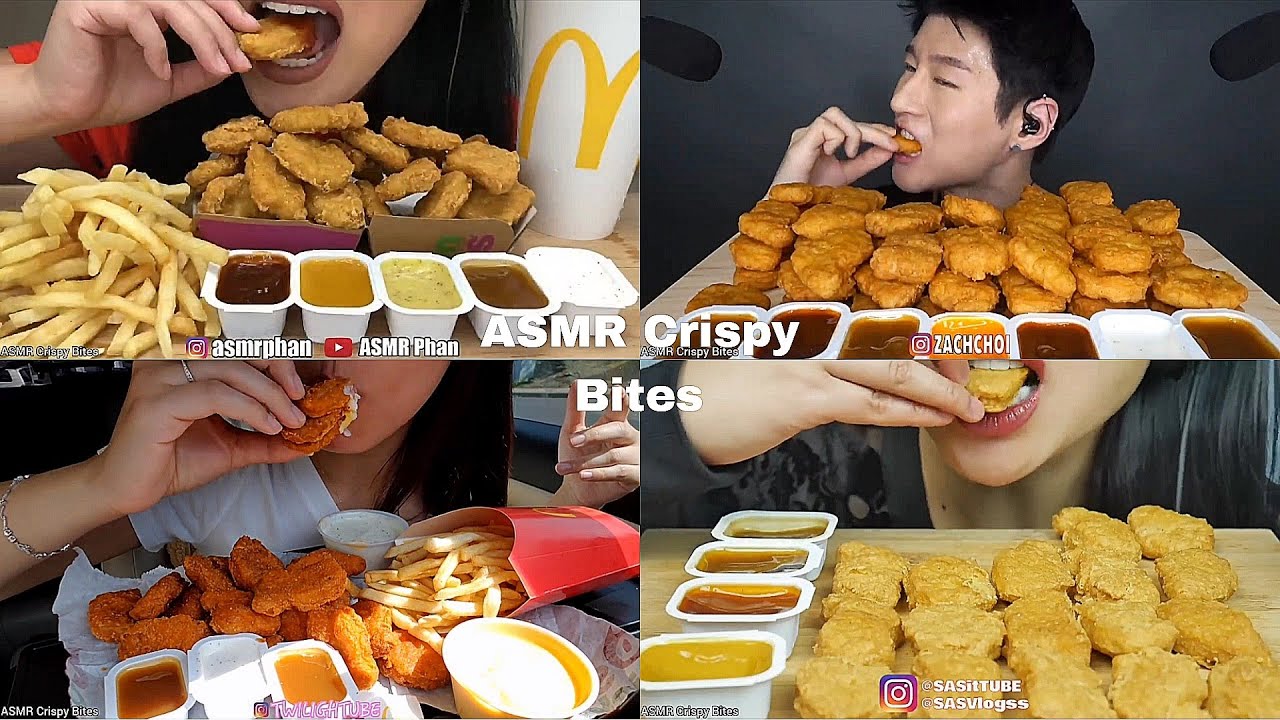 ASMR CHICKEN NUGGETS Compilation  | No Talking | Mukbang | Eating Sounds| ASMR Food |Only Bits 