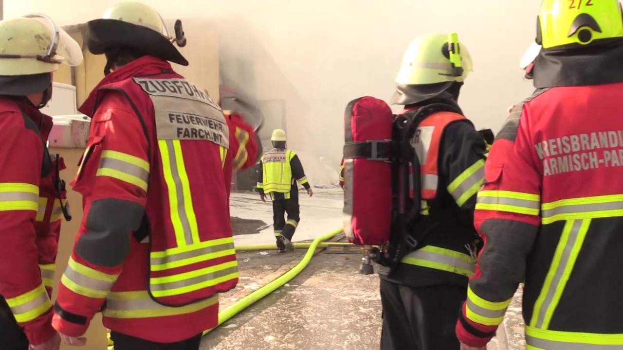 Brand einer Lagerhalle in Oberau am 20.11.2018