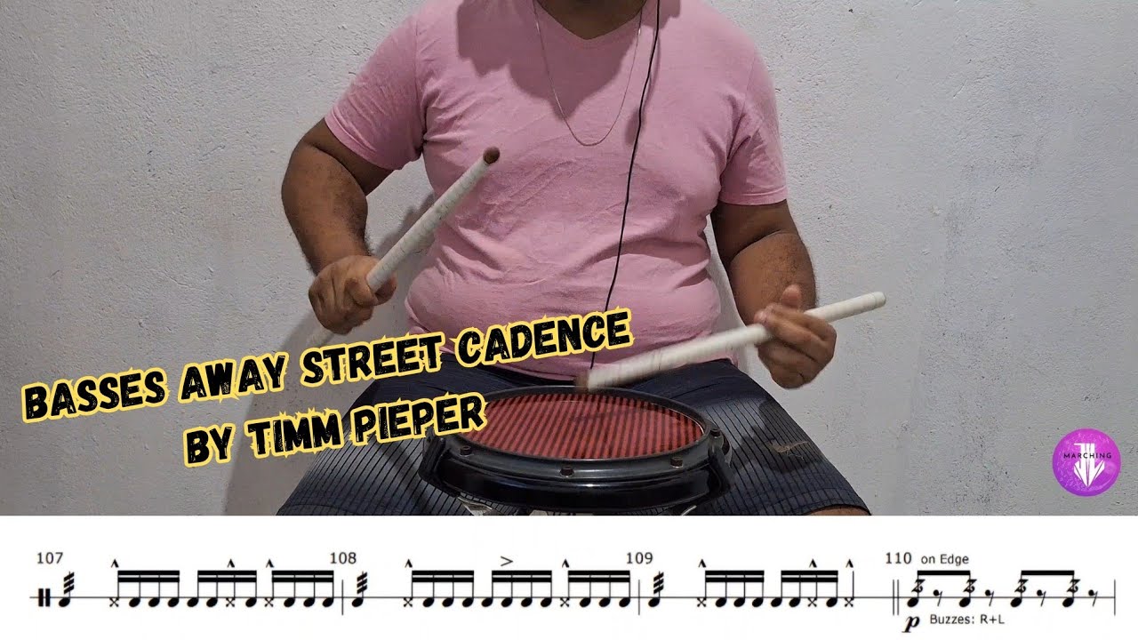 BASSES AWAY Street Cadence by Timm Pieper - Snare Drum Cover: Jonas Luiz