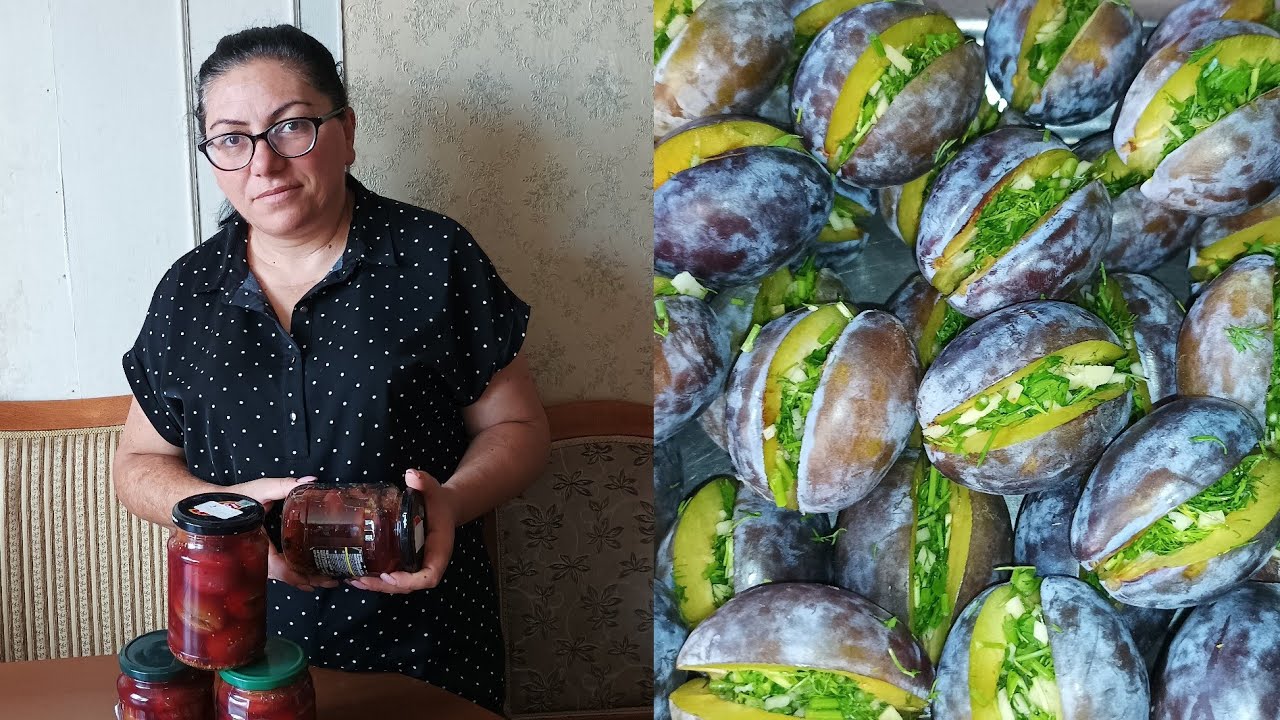 Маринованные черные сливы. Նորույթ իմ մառանում։Լցոնած սև սալորի մարինադ,գեղեցիկ տեսք հետաքրքիր համ ։