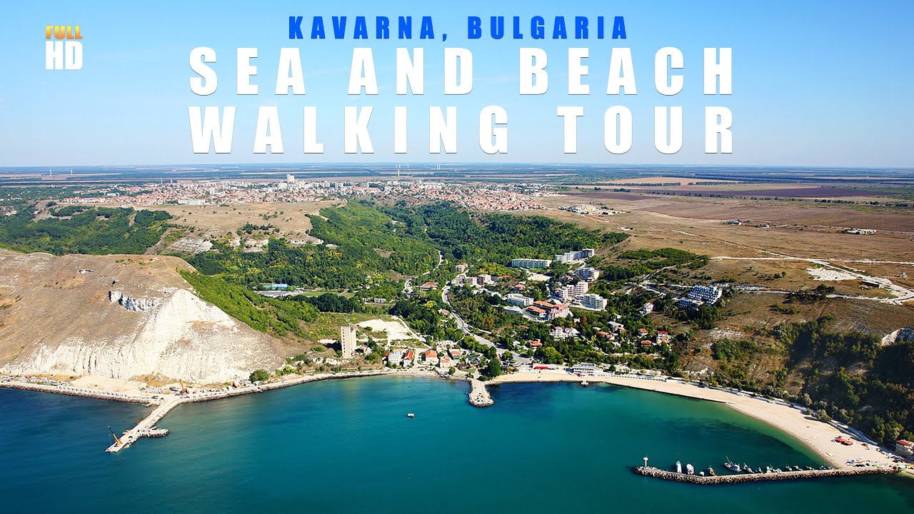 Black Sea coastal town Kavarna, Bulgaria - Virtual Treadmill Walking - Nature Walk