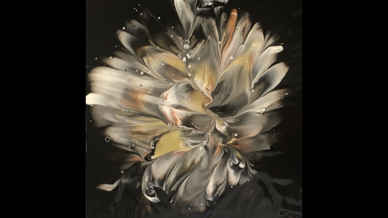(641) Gold * Bronze * White * Vandyke Brown Dip ~ Acrylic Pouring ~ Fluid Art