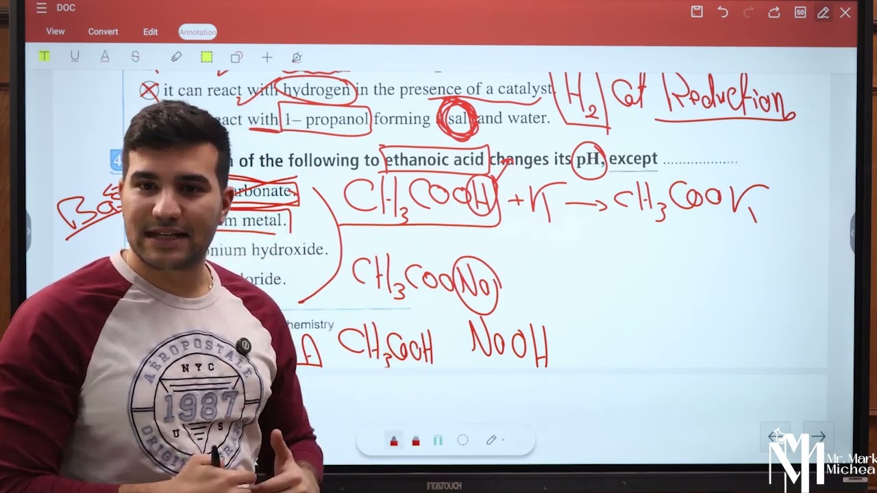 Chemistry | Senior 3 | HydroCarbons derivative | Lesson 11(Carboxylic acid) part2 | حل اسئلة المعاصر