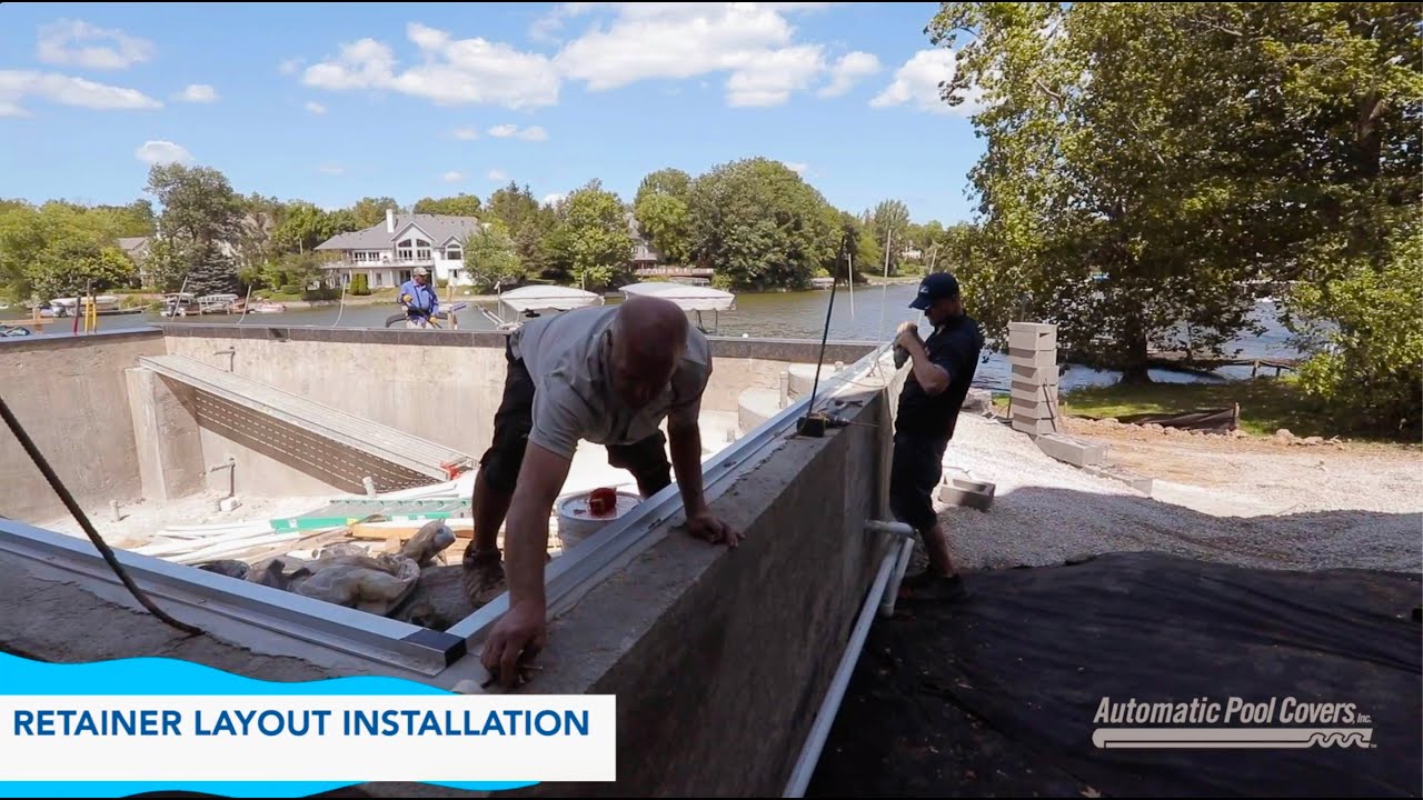 Automatic Pool Covers Pre-Pour Gunite Retainer Installation