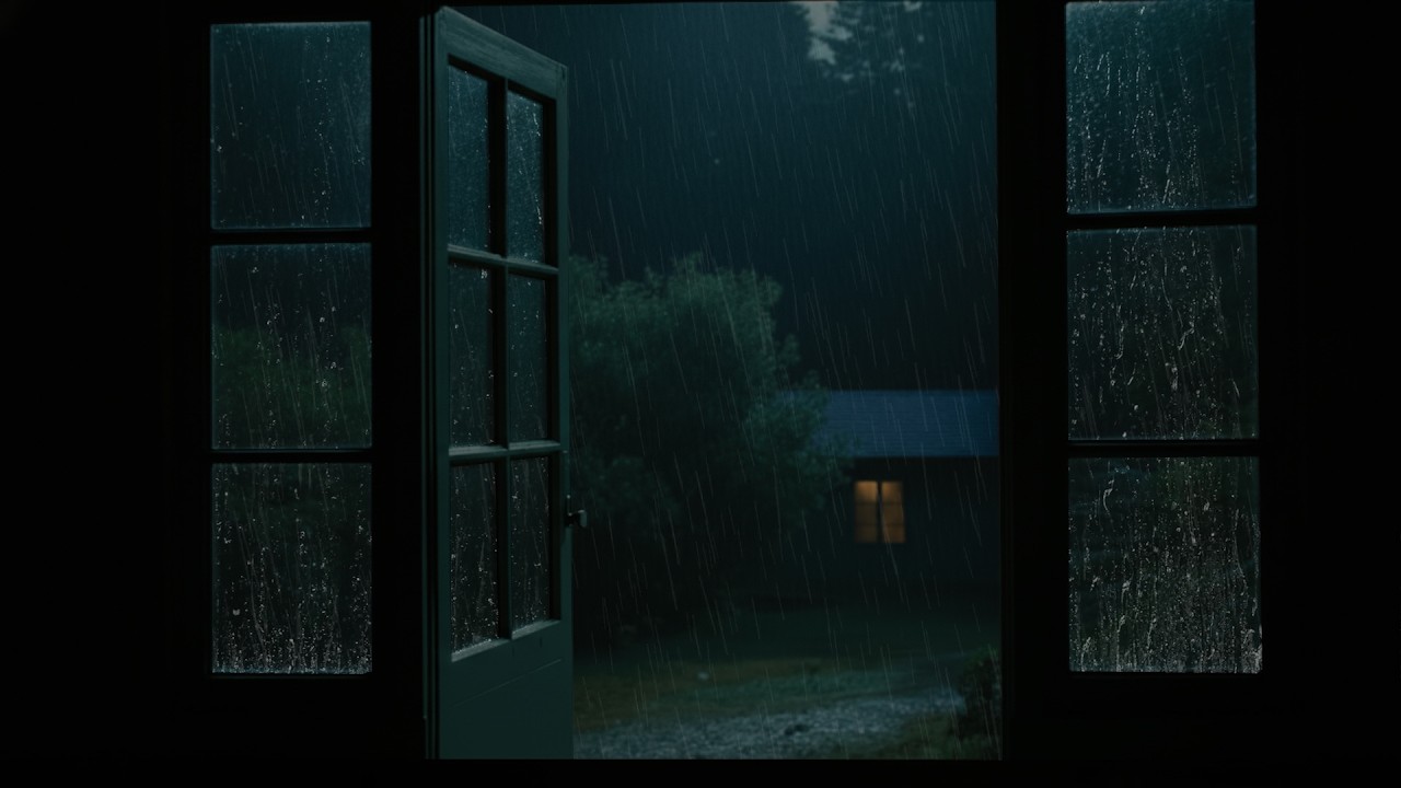 Open Window Heavy Rain Sounds | Grounding Atmosphere for Deep, Restful Sleep
