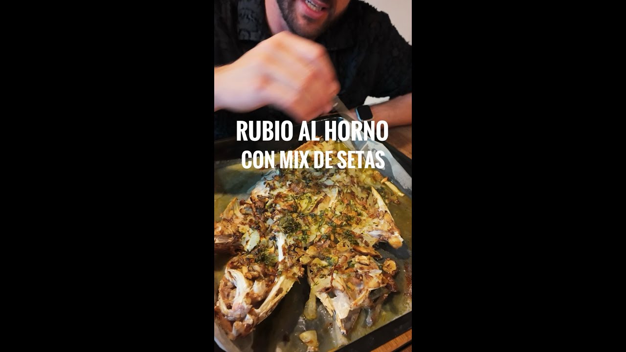 RUBIO AL HORNO CON SETAS — SENCILLO, SANO Y CON SABOR