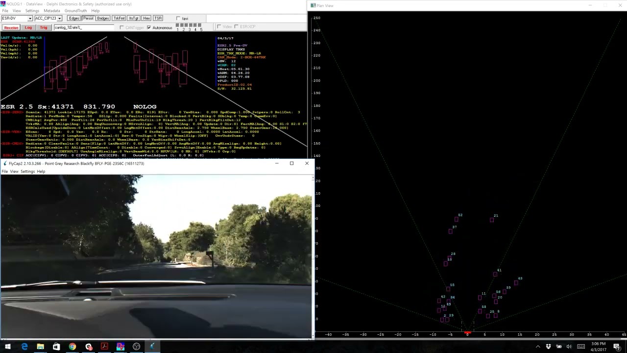 Delphi Radar test drive ESR2.5 24v