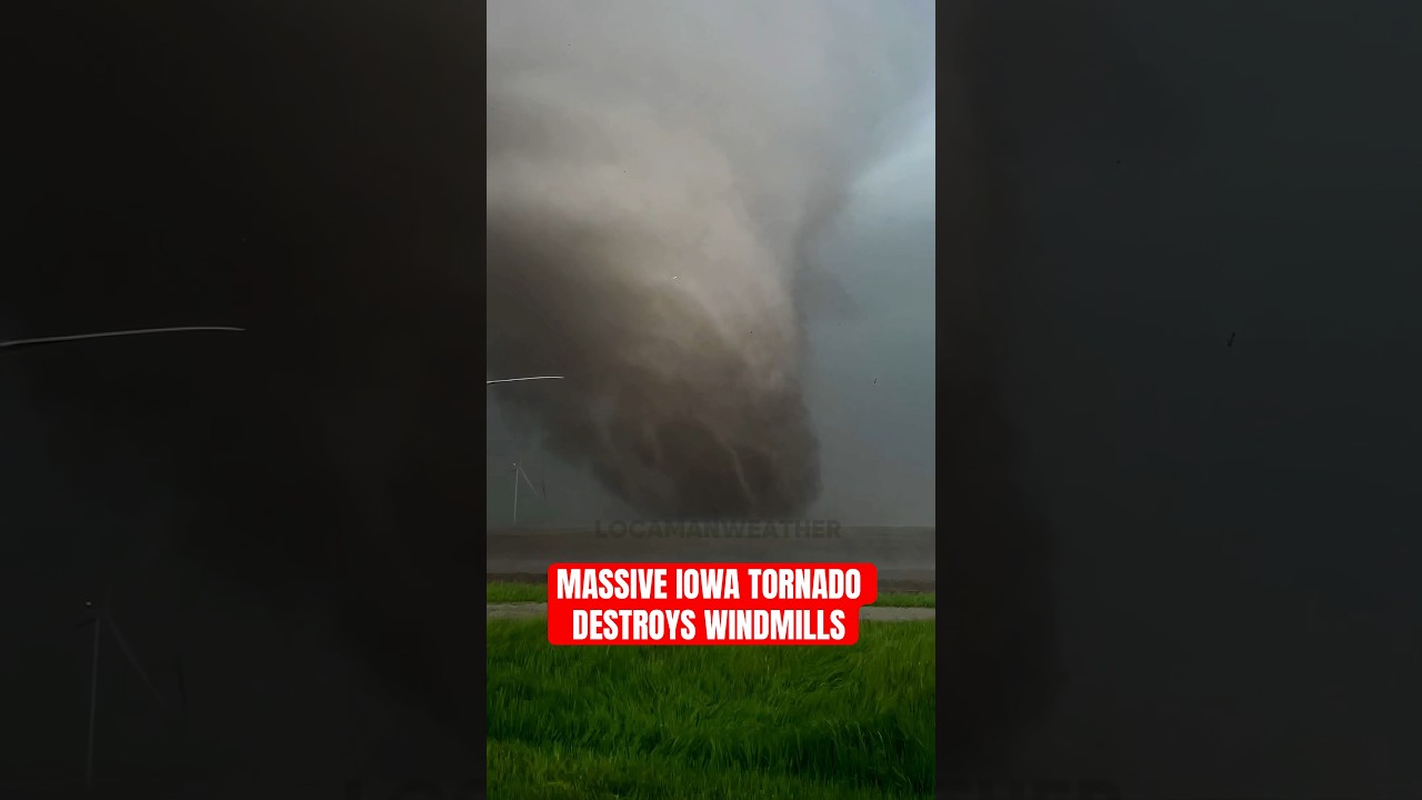 MASSIVE TORNADO NEAR GREENFIELD, IOWA 5/21/24 #tornado #severeweather #iowa