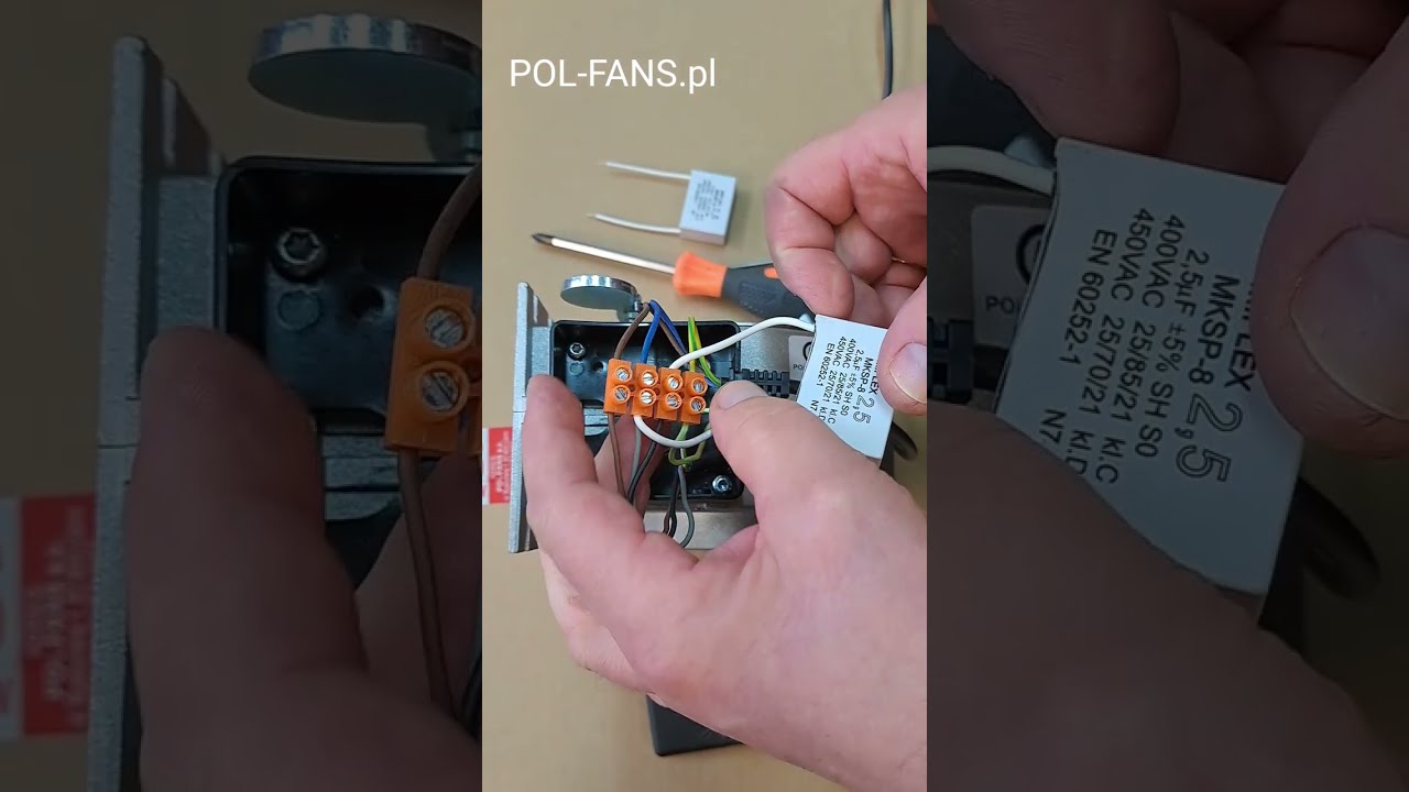 Dmuchawa do pieca nie startuje buczy nie działa   wymiana kondensatora 2,5 microF