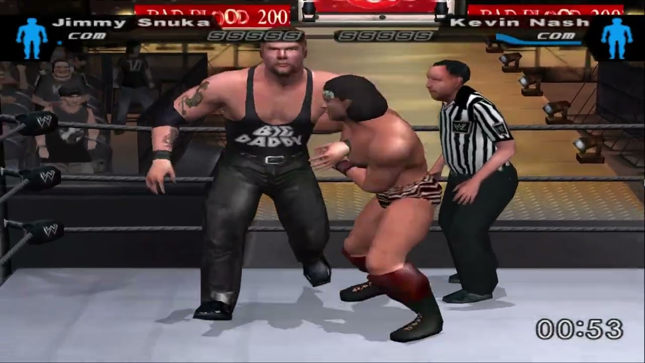 FULL Jimmy Snuka VS Kevin Nash | WWE SmackDown! HCtP #Nostalgia #PS2 #wwetiktok #wwe #smackdown