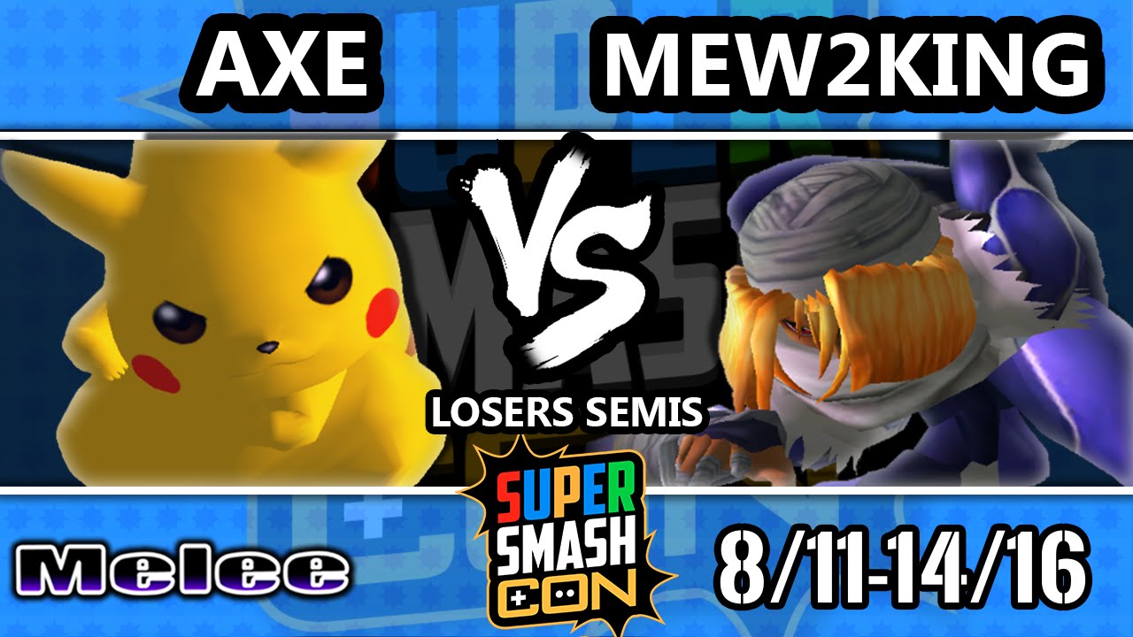 SSC 2016 SSBM - FOX MVG Mew2king (Sheik) Vs. Tempo | Axe (Pikachu) - Melee Losers Semis