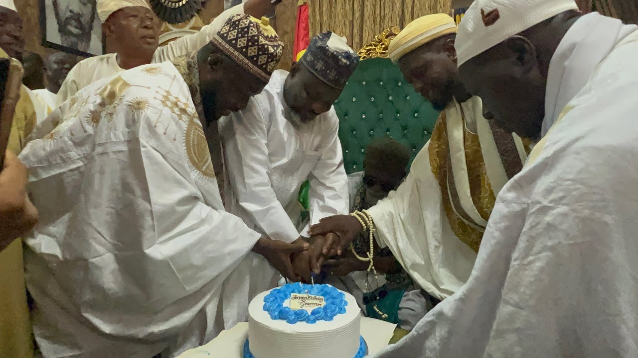 Alhaji Abdul Kadir, Governor of Faidha, celebrates us birthday with, Sheikh Usumanu Nuhu Sharubutu 