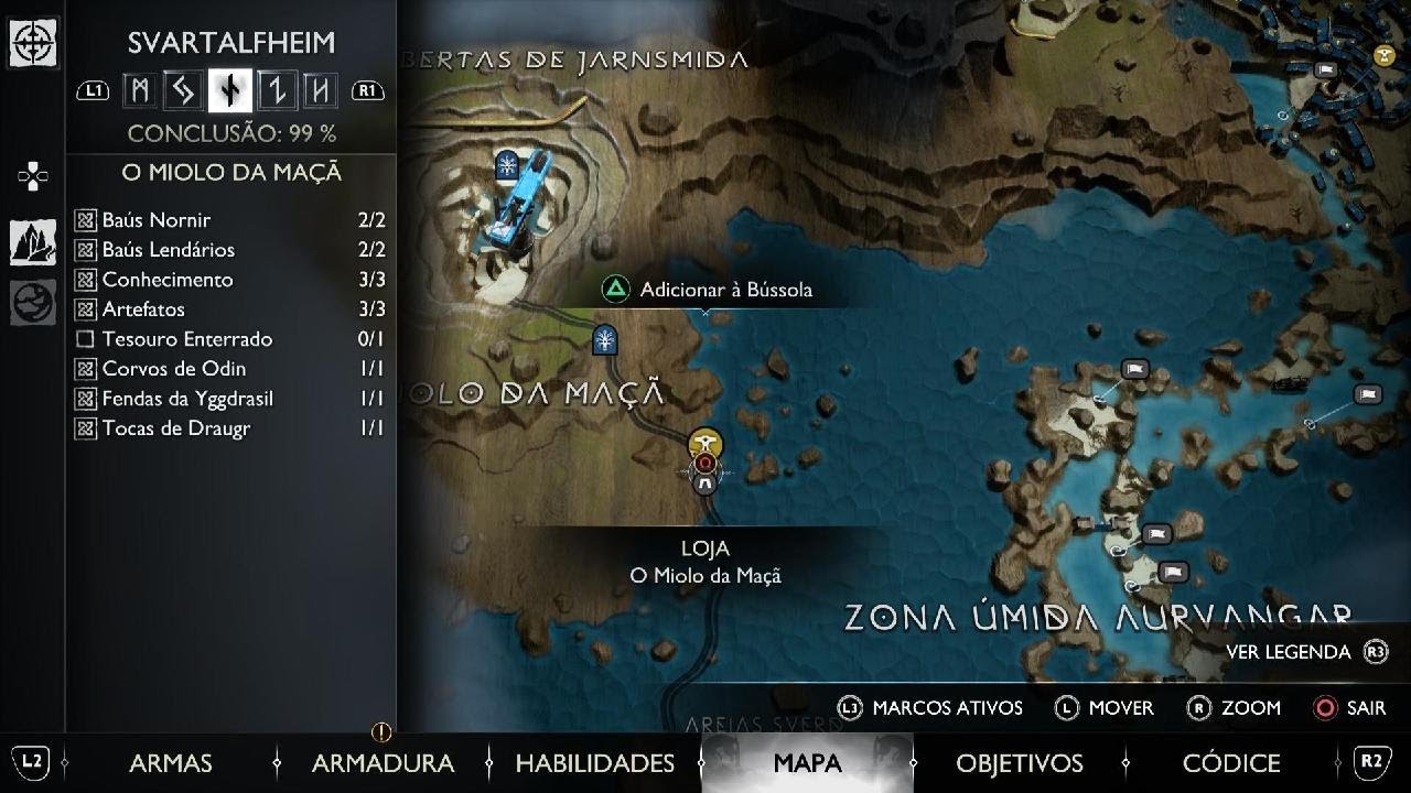 God of War Ragnar&ouml;k - O Miolo da Ma&ccedil;&atilde; | Tesouro Enterrado