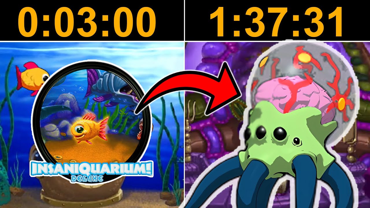 เจ้าของตู้ปลาที่เล่นเกมเร็วที่สุดในโลก | Insaniquarium Deluxe Speedrun Reaction