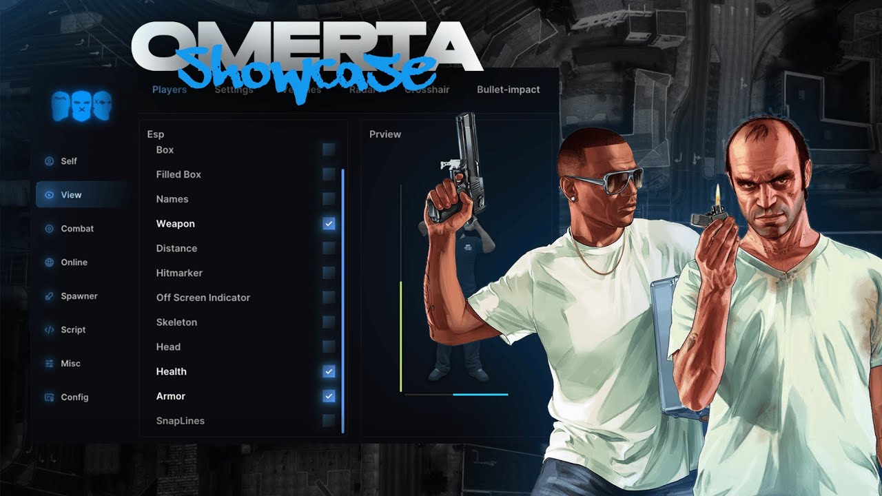 OMERTA V1 SHOWCASE | THE BEST CHEAT FOR FIVEM