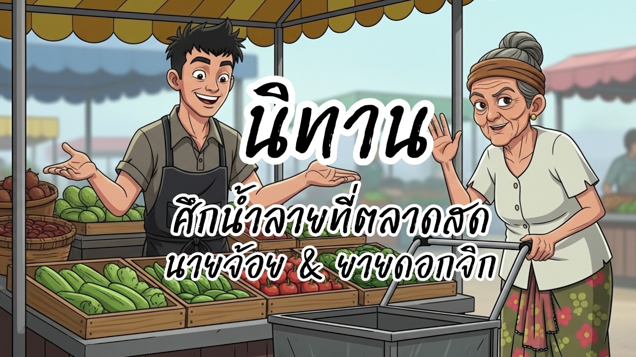 ศึกน้ำลายที่ตลาดสด: นายจ้อย กับ ยายดอกจิก | ศึกนี้ใครจะอยู่ใครจะไป  - นิทาน  #นิทาน #ฟังเรื่องเล่า