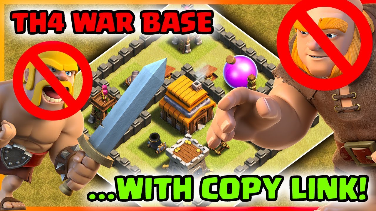 ANTI-MELEE TH4 WAR BASE with copy link | Clash of Clans