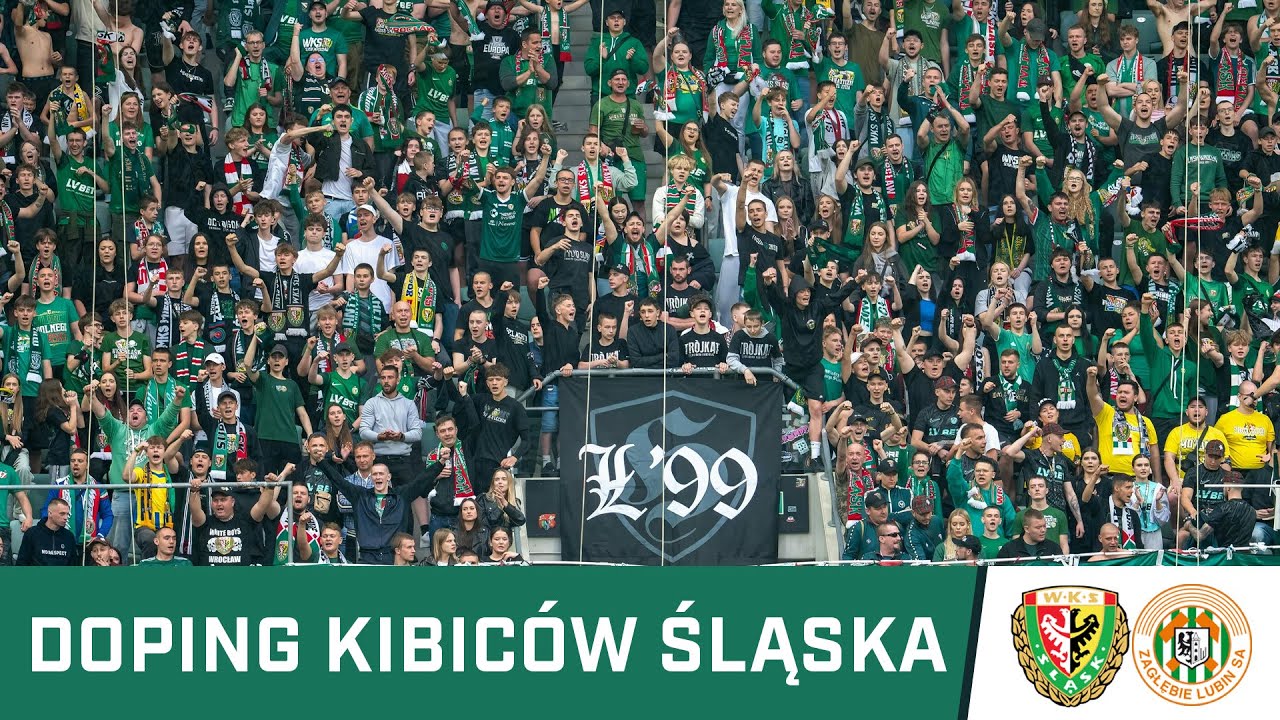 KIBICE: Doping kibiców Śląska w meczu z Zagłębiem