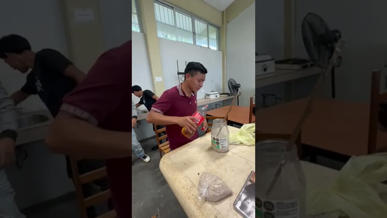 Proceso al hacer un estuco con polvo de piedra, cal y agua de chukun