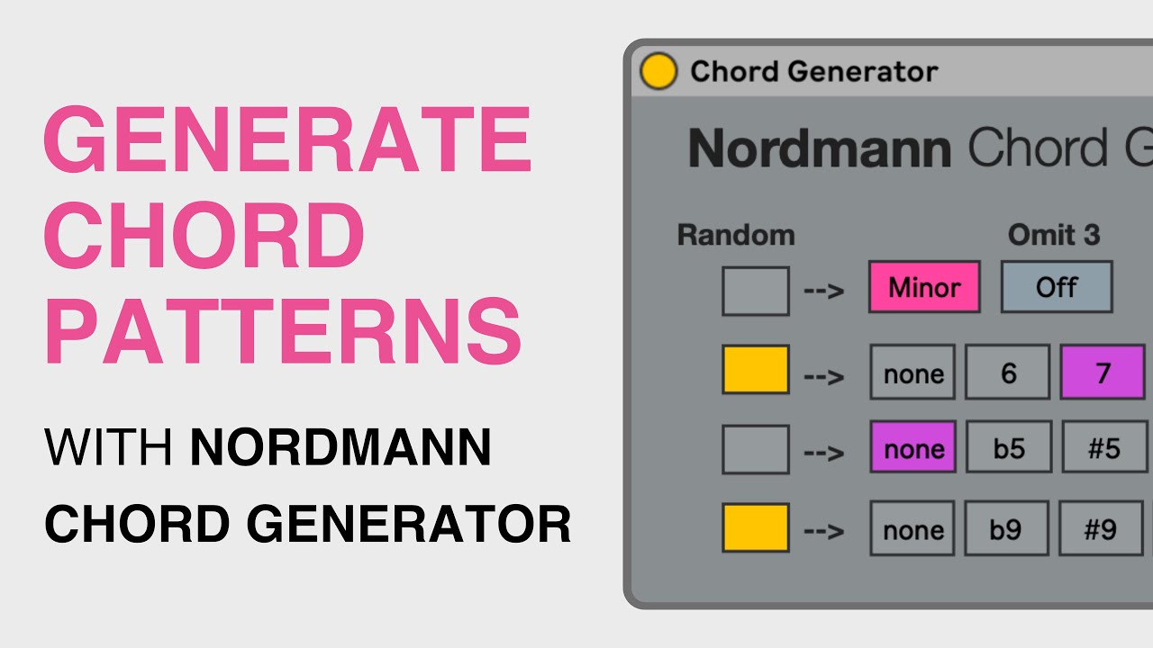 Generate Chord Progressions With The Nordmann Chord Generator