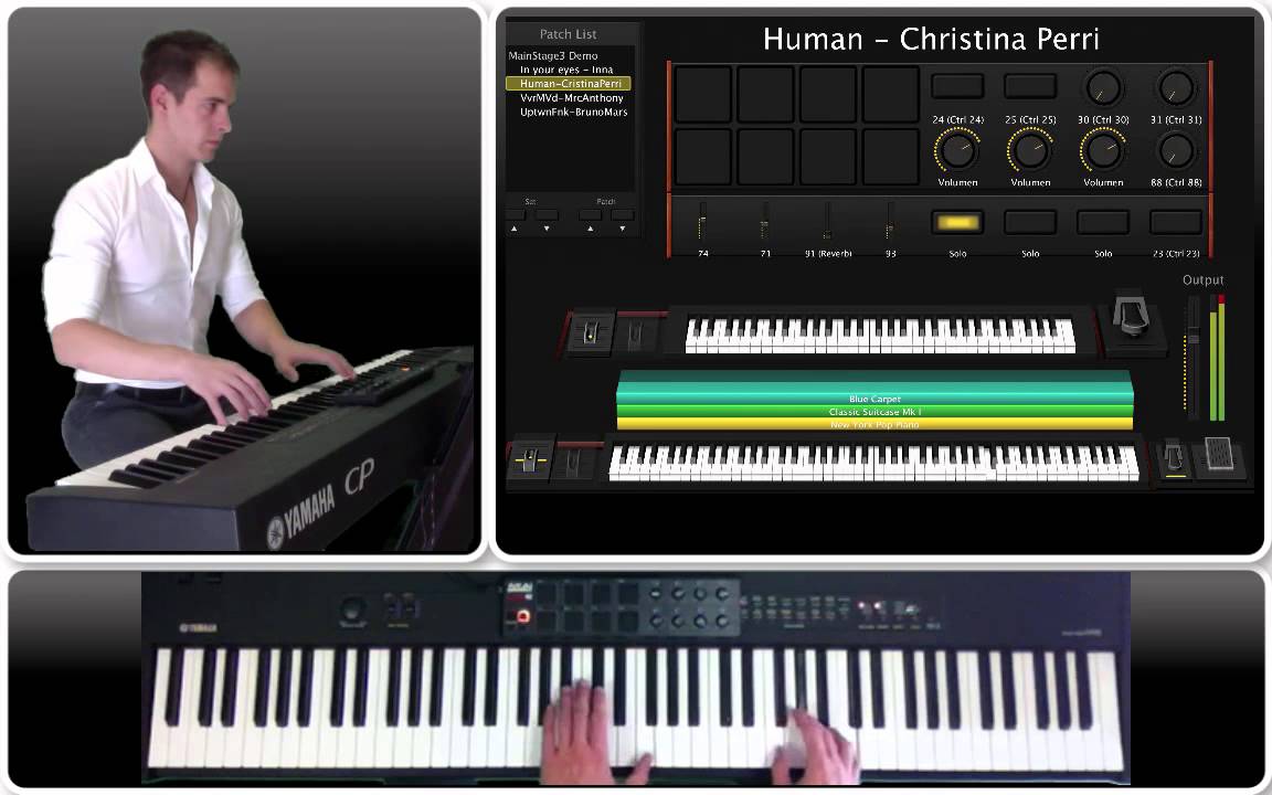 MainStage 3 Live Performance - Keyboard - Laptop Pad Controller