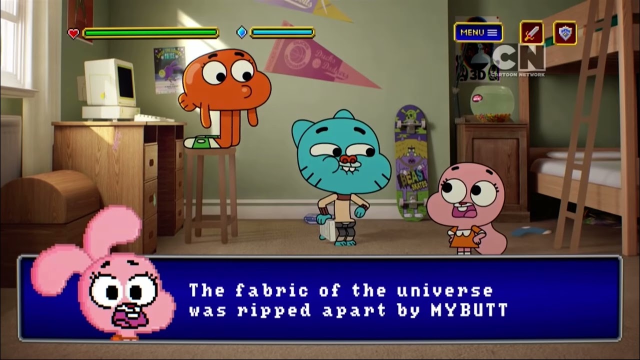 Gumball enters his name as “MYBUTT”