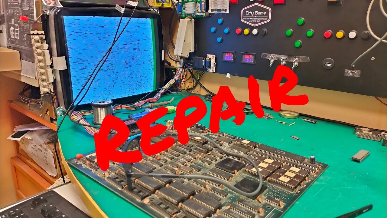 Rastan Taito jamma pcb repair no arranca fallo de ram