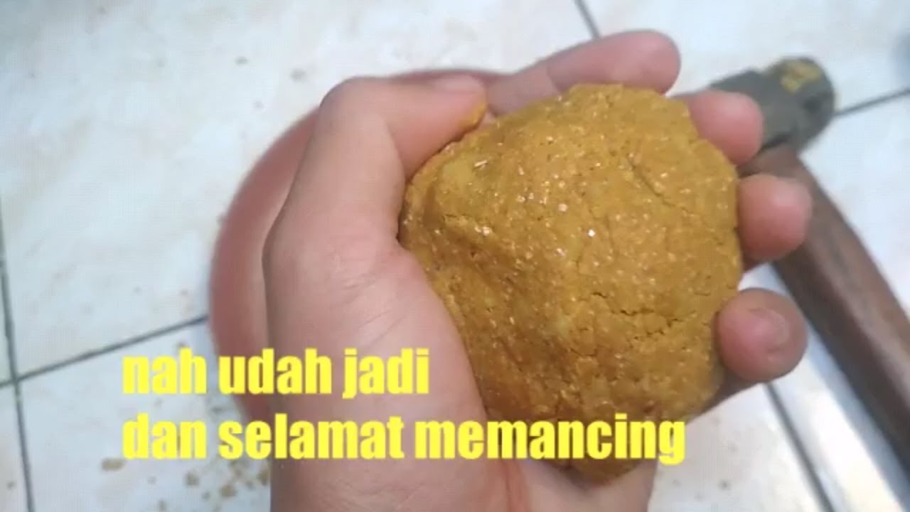 Membuat umpan (JITU) dengan pur ayam,untuk mancing disungai