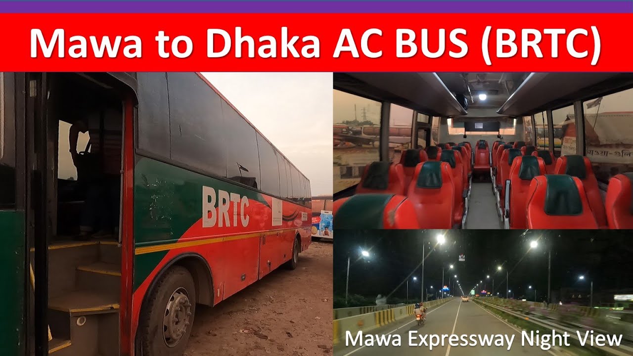 Mawa To Dhaka BRTC AC Bus Service | Bus Review | Expressway Luxurious Tour | BD Vlog | Ticket Price