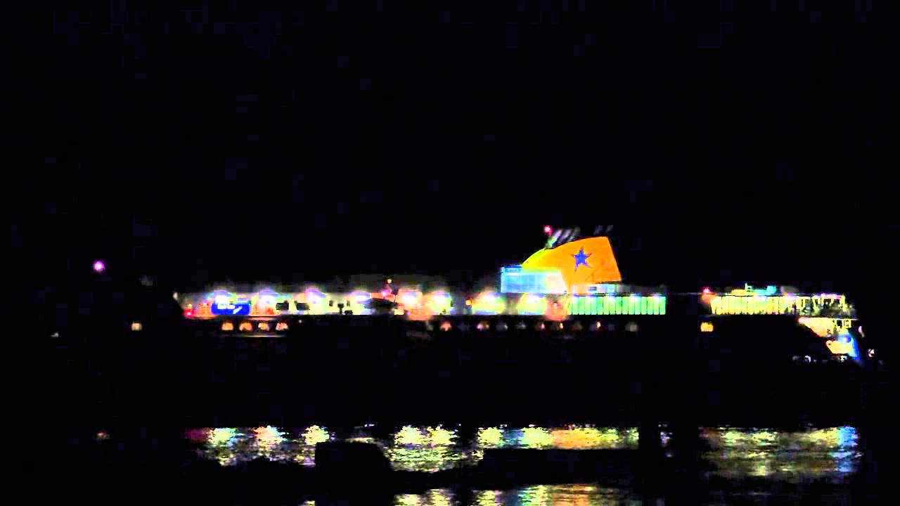 BS ΙΘΑΚΗ νυχτερινή άφιξη από Άνδρο / BS ITHAKI night arrival from Andros - BLUE STAR Ferries