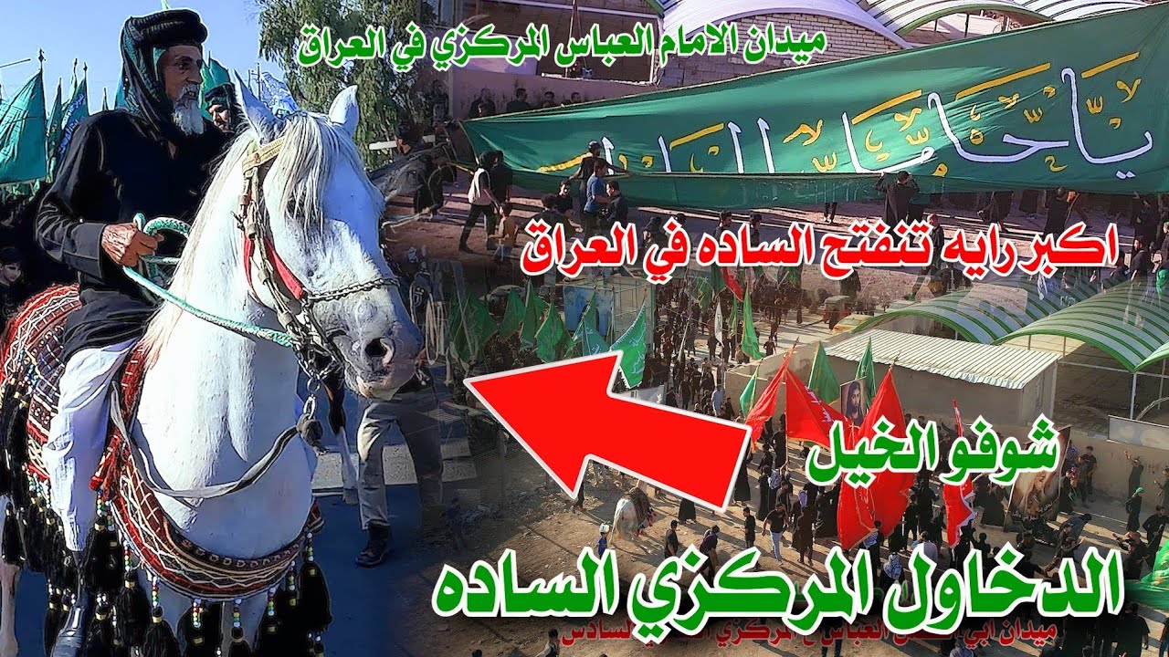 دخول عشائر الساده الى ميدان الامام العباس ع المركزي في العراق ( المصور مقتدى الربيعي )