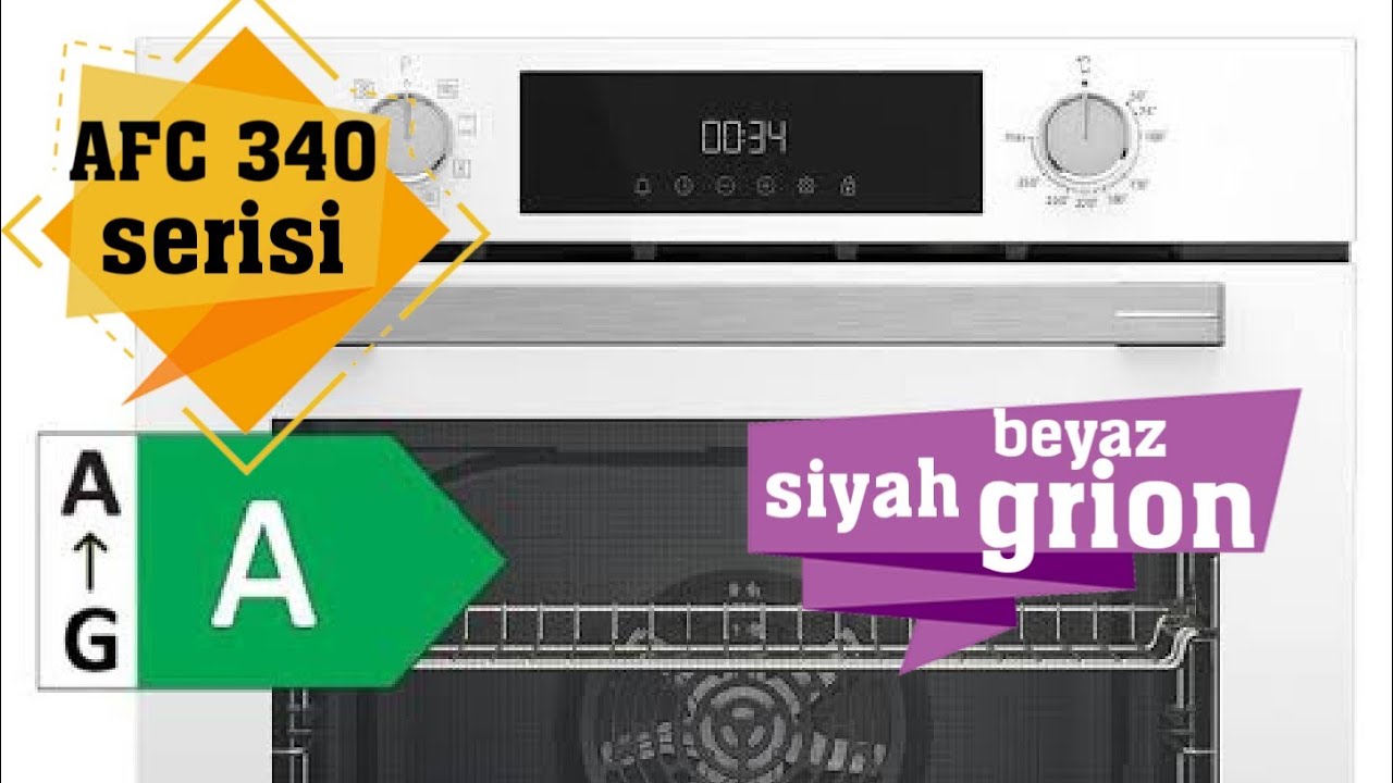 Yeni Arçelik Ankastre Fırın | AFC 340 BEYAZ | AFC 340 SİYAH | AFC 340 GRİON | 8 Fonksiyonlu Fırın