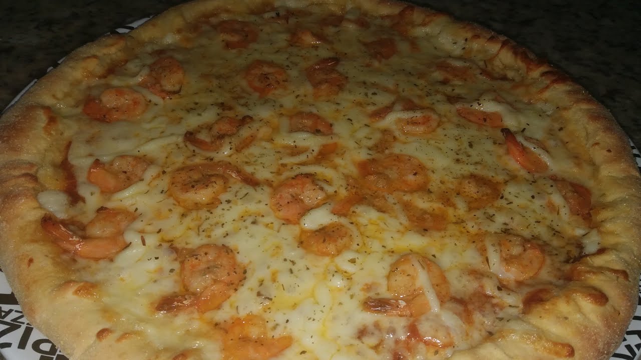A melhor pizza que vc vai comer hoje!! Camarão com borda catupiry 🦐🔥✔
